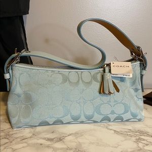 Coach Y2K Ice Blue Monogram Baguette